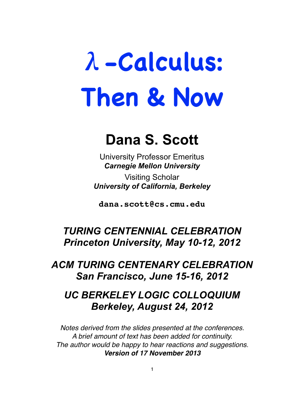 Lambda Calculus Book Barendregt (1981-84)