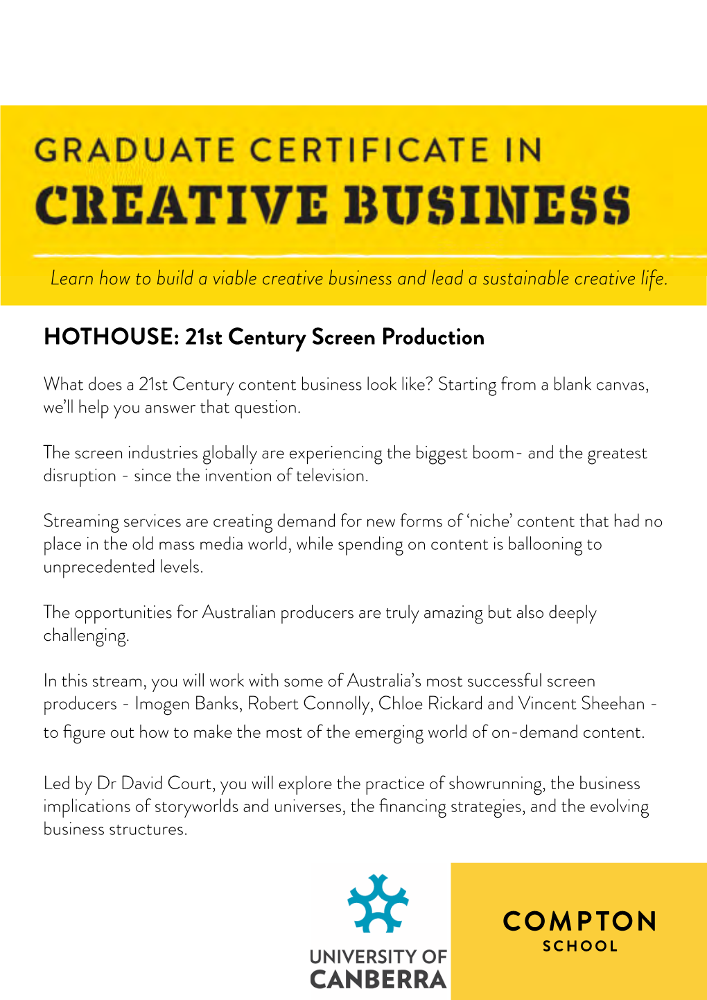 HOTHOUSE: 21St Century Screen Production