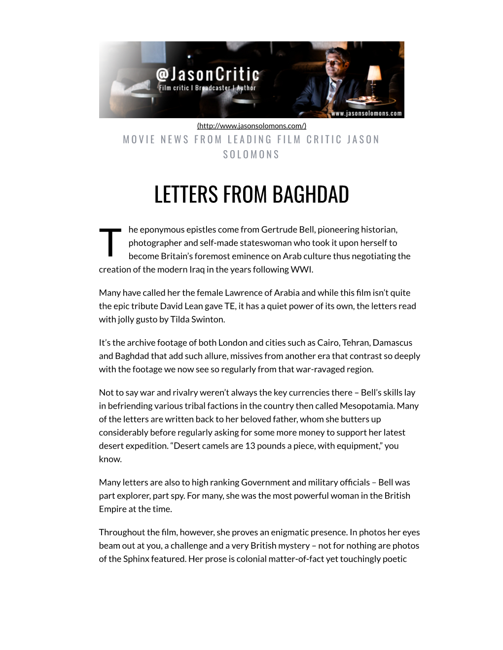 Letters from Baghdad