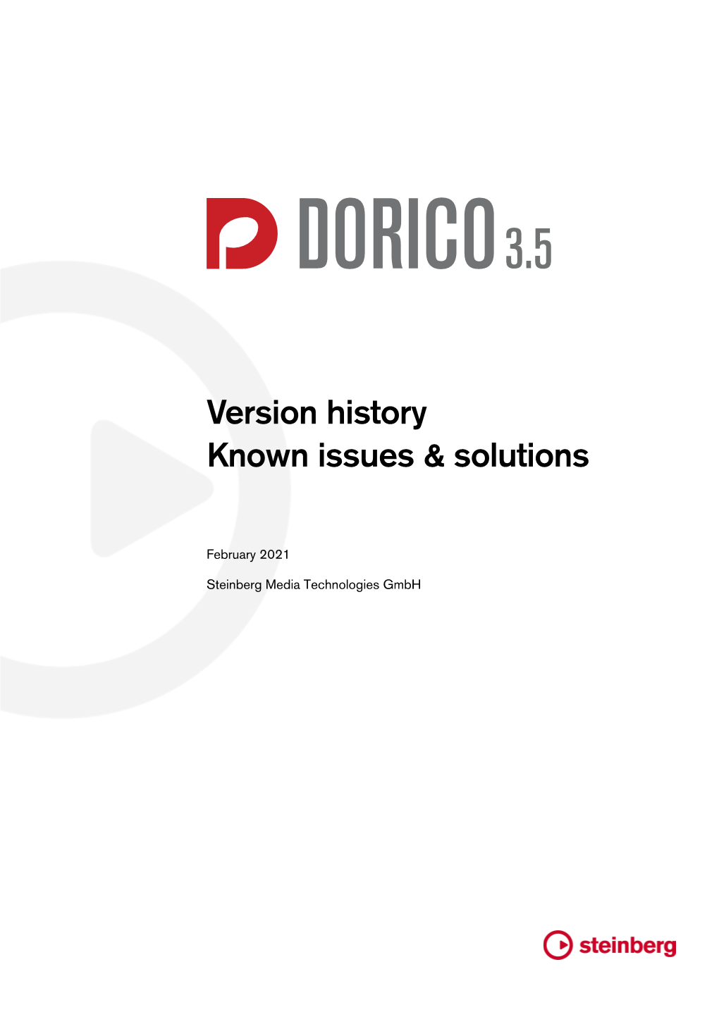 Dorico Version History