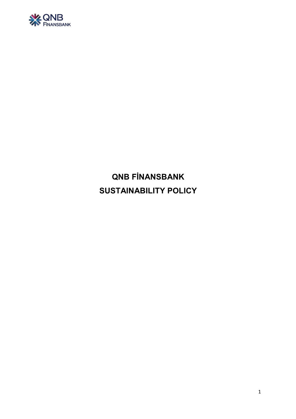 Qnb Finansbank Sustainability Policy