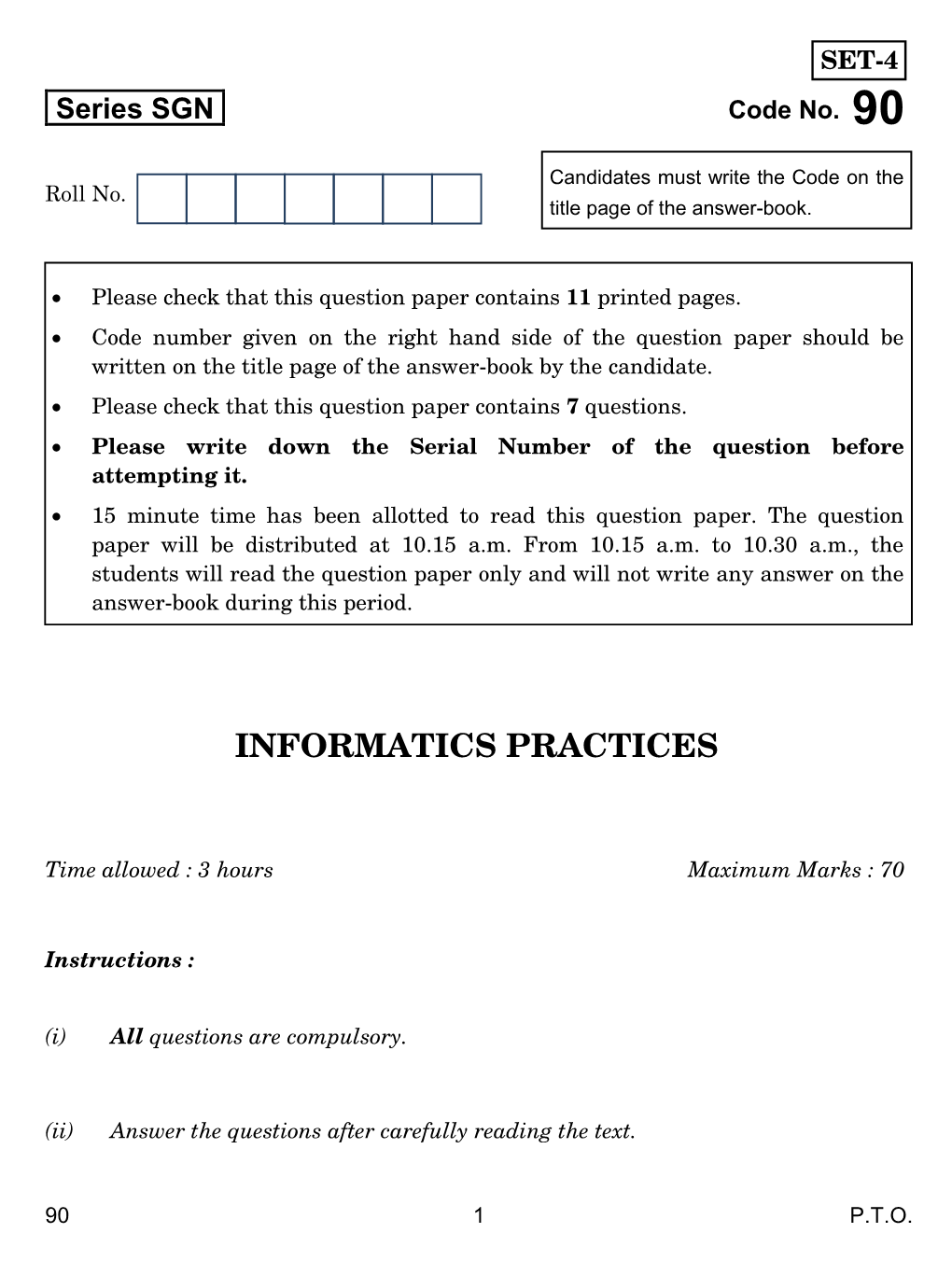 Informatics Practices