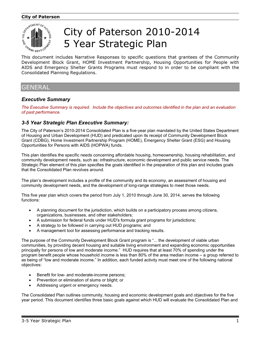 Strategic Plan Narrative Responses