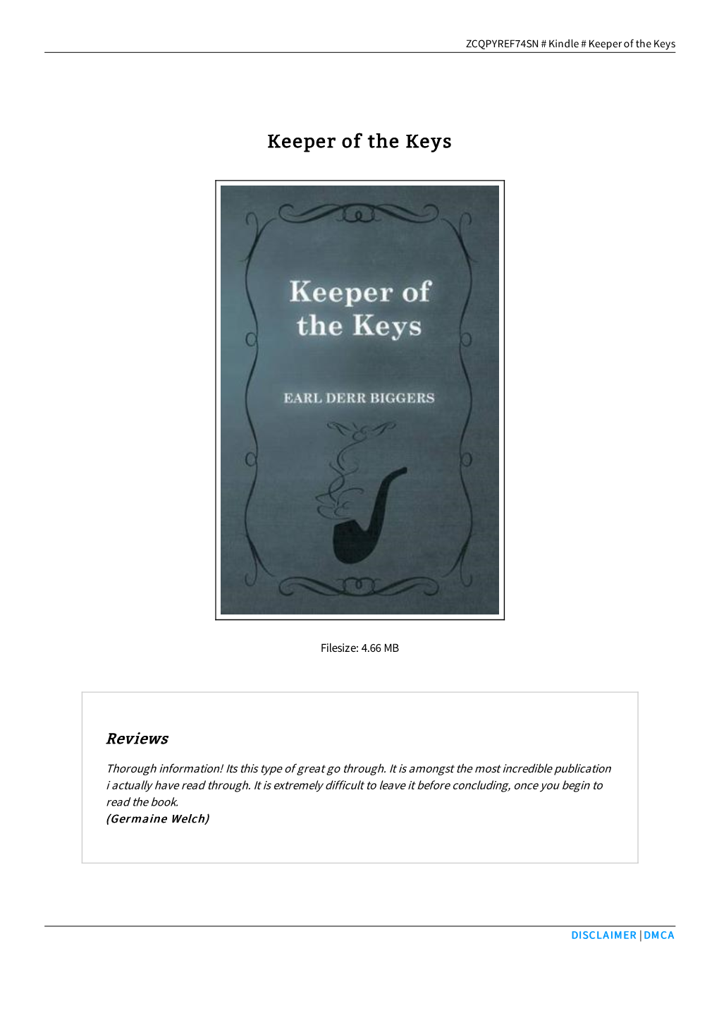 Download Book # Keeper of the Keys