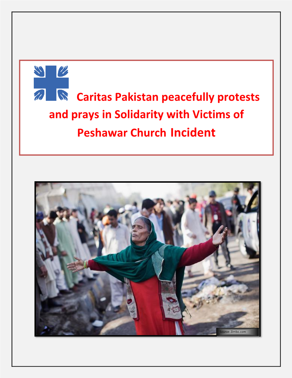Caritas Pakistan Peacefully Protests and Prays in Solidarity with Victims