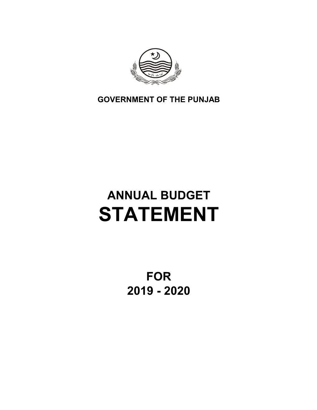 Annual Budget Statement 2019-2020