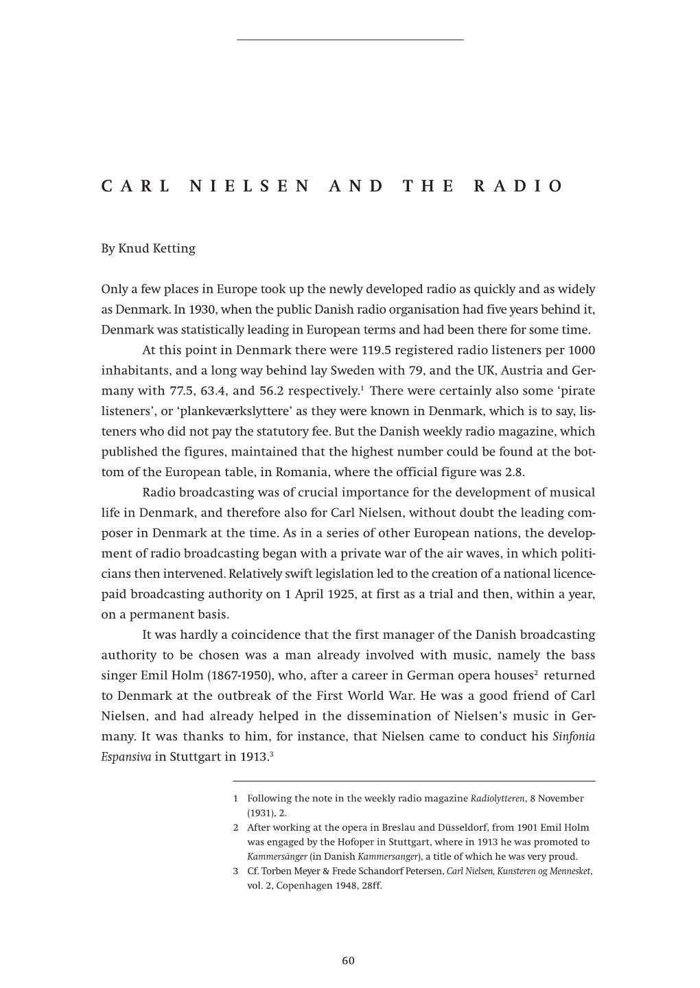 Carl Nielsen and the Radio