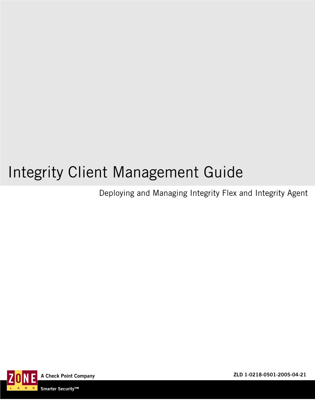 Integrity Client Management Guide