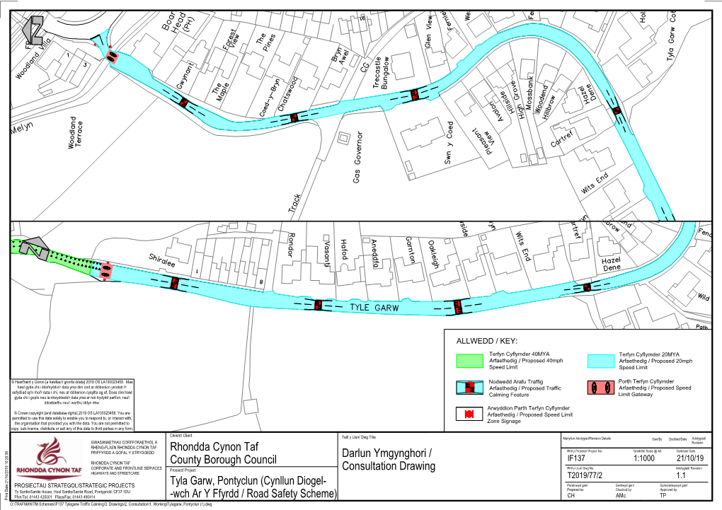 Darlun Ymgynghori / Consultation Drawing Tyla Garw, Pontyclun