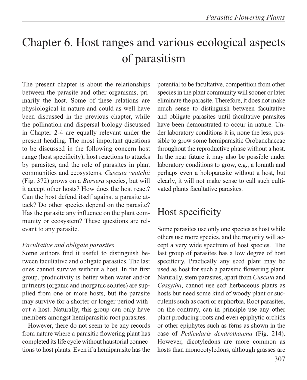 Chapter 6. Host Ranges and Various Ecological Aspects of Parasitism