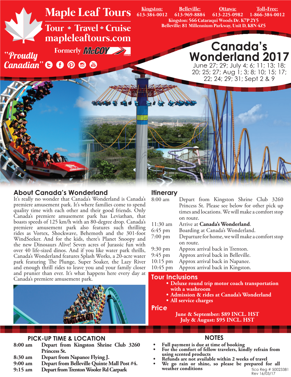 Canada's Wonderland 2017