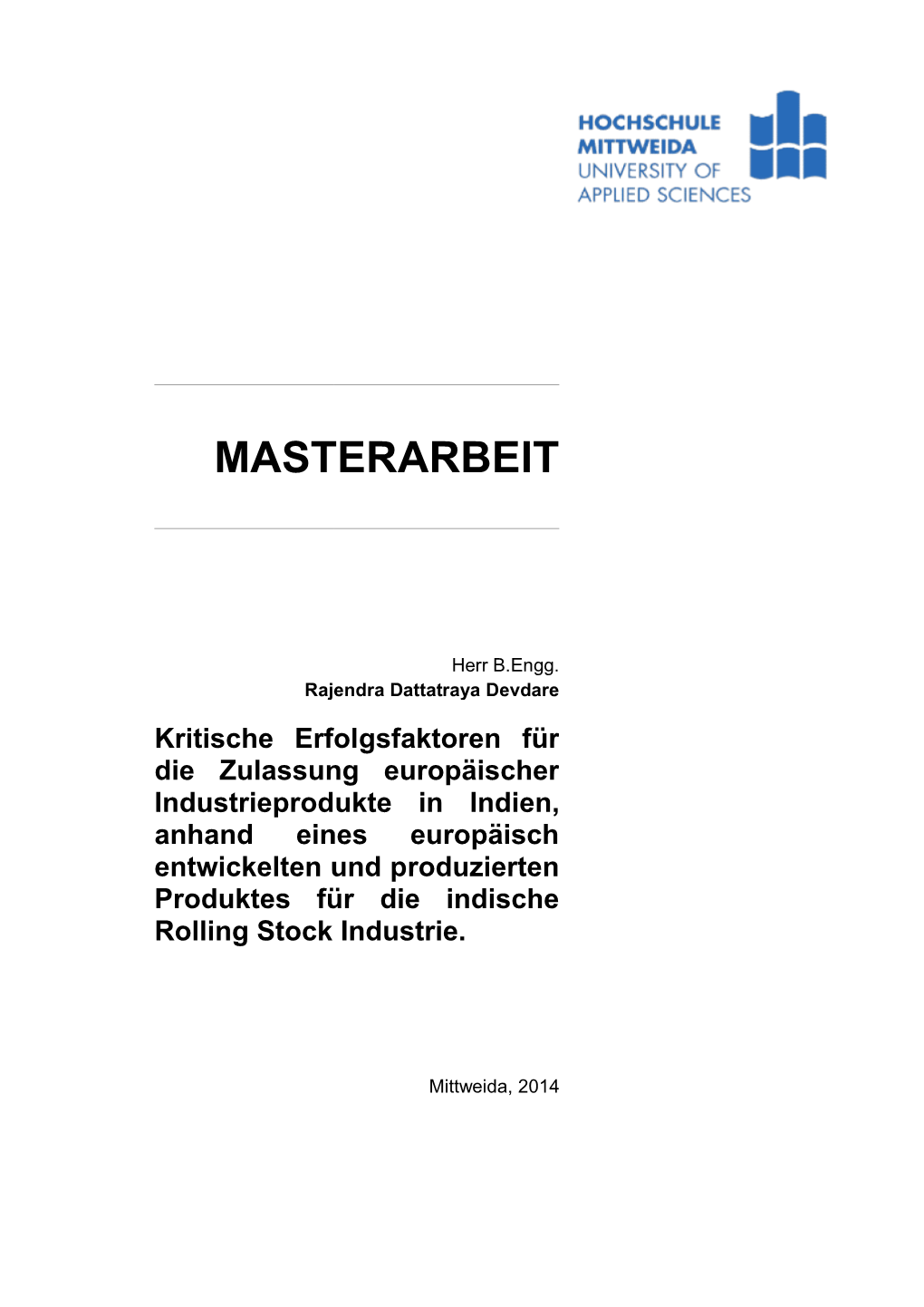 Master Masterarbeit