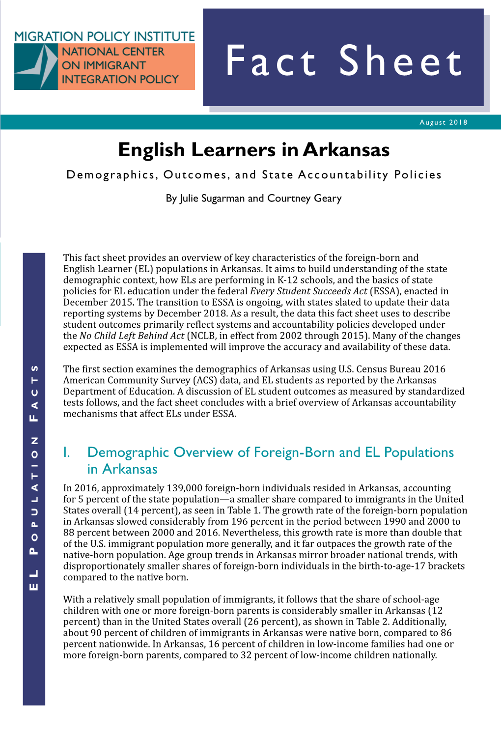 Arkansas Demographics, Outcomes, and State Accountability Policies