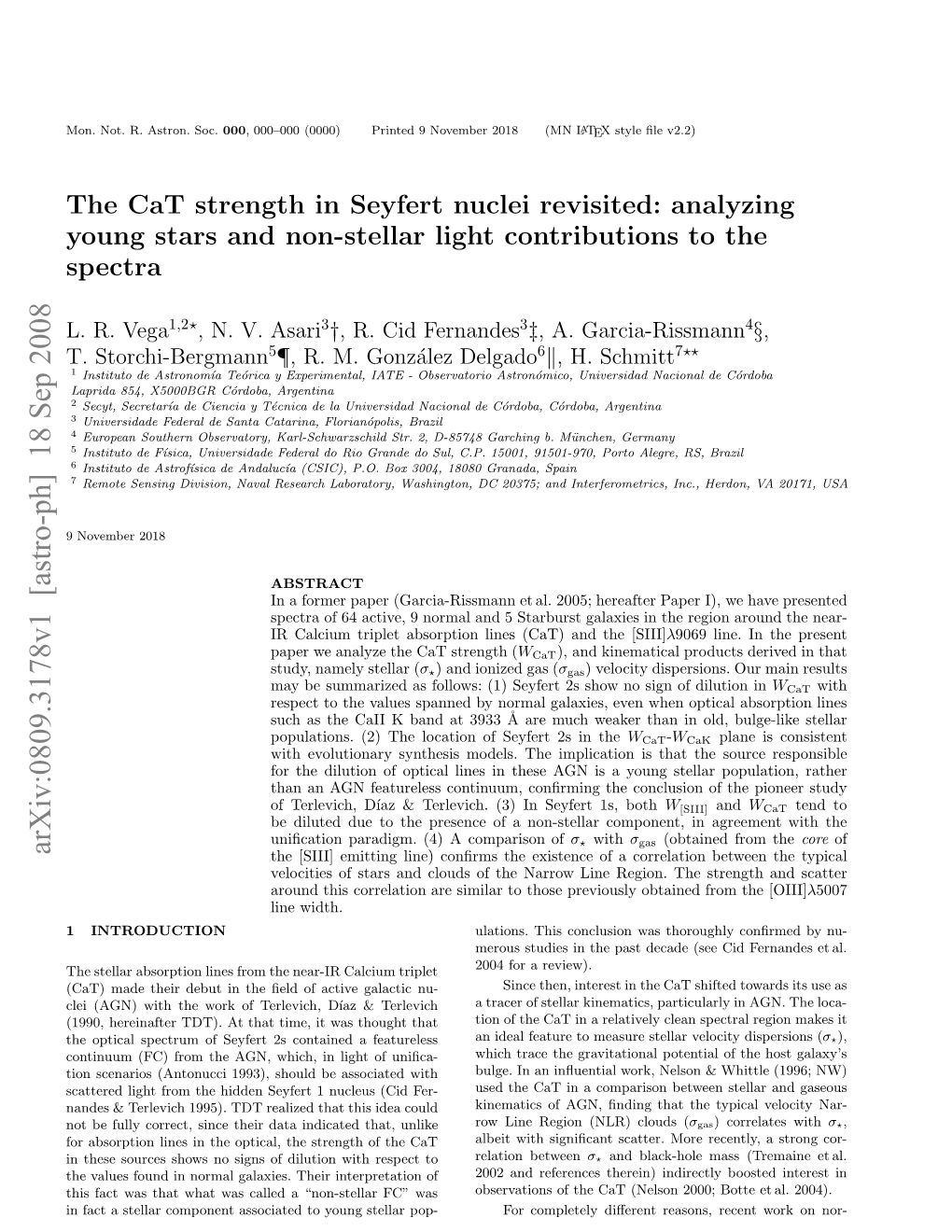 The Cat Strength in Seyfert Nuclei Revisited 3