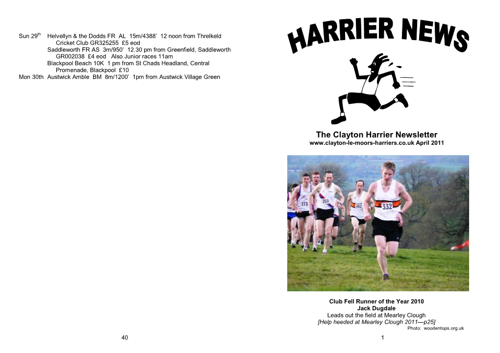 The Clayton Harrier Newsletter April 2011