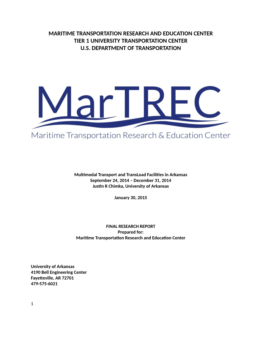 Multimodal Transport and Transload Facilities in Arkansas