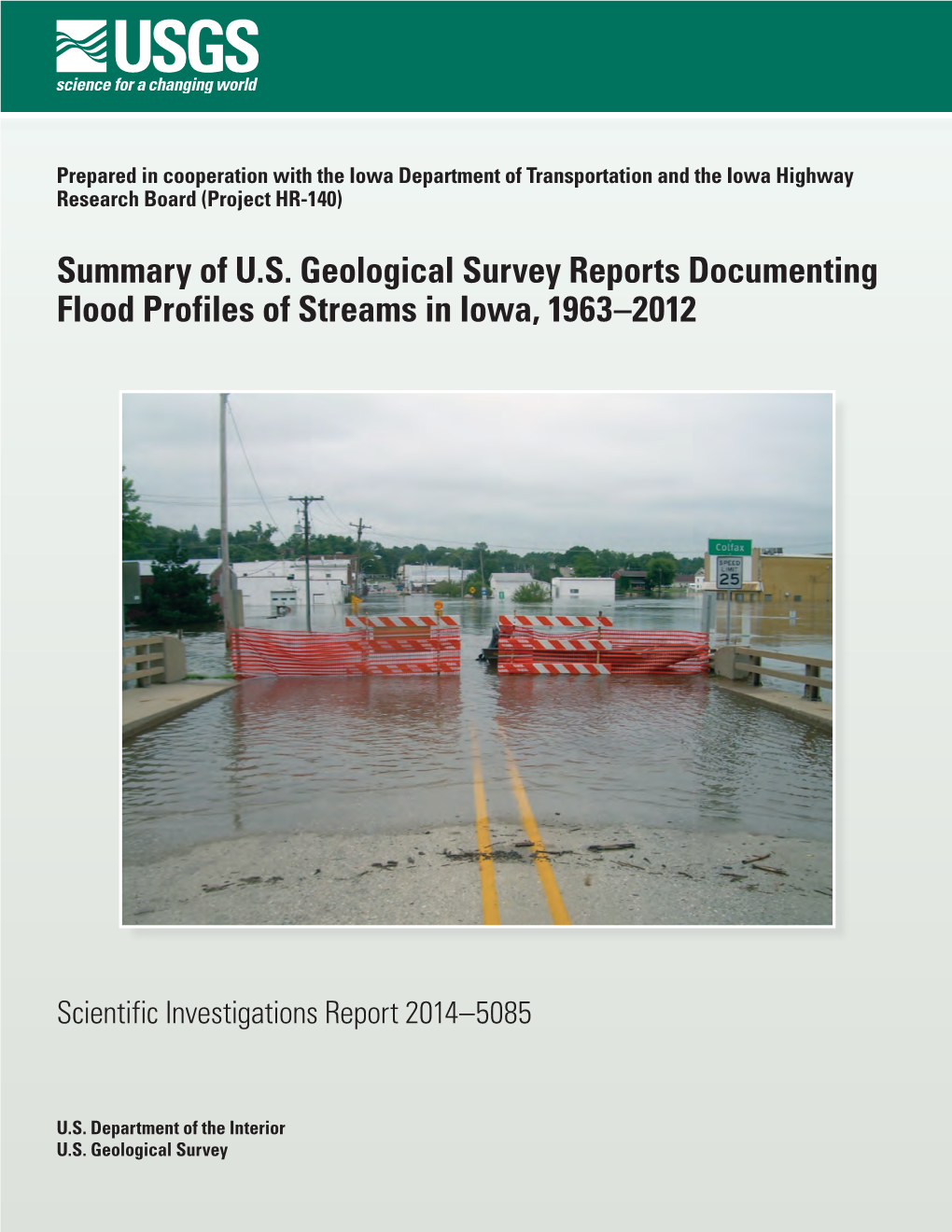 Summary of US Geological Survey Reports Documenting Flood