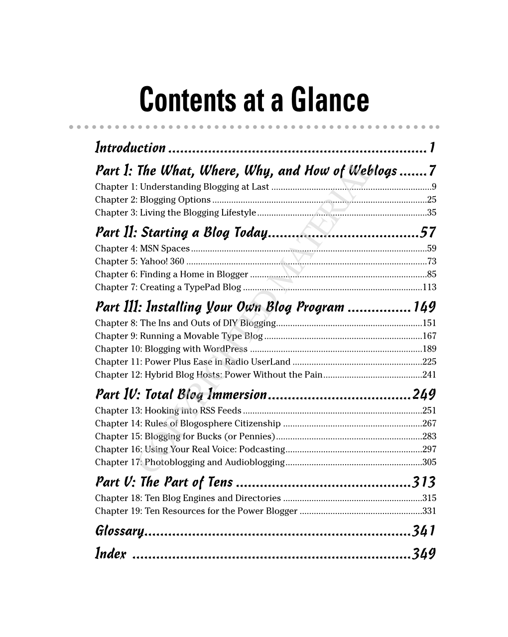 Contents at a Glance