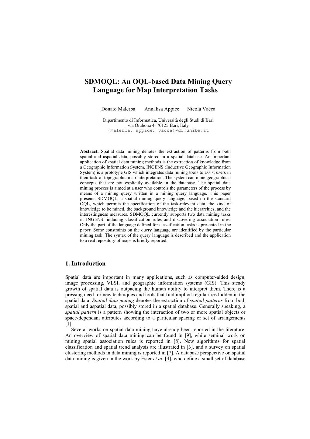 An OQL-Based Data Mining Query Language for Map Interpretation Tasks