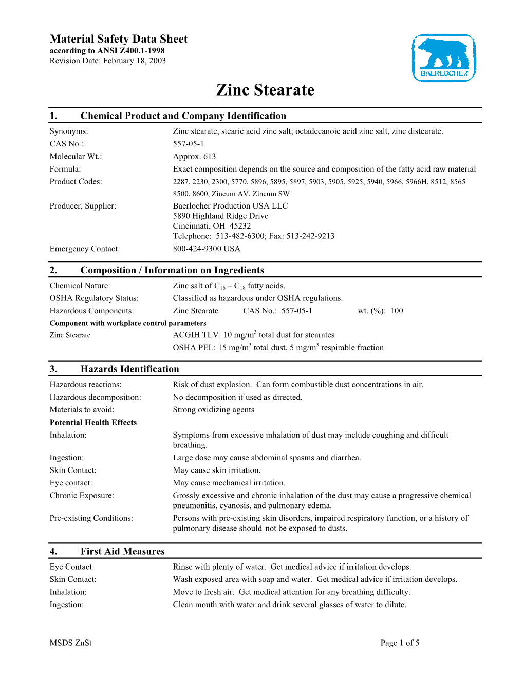 Zinc Stearate