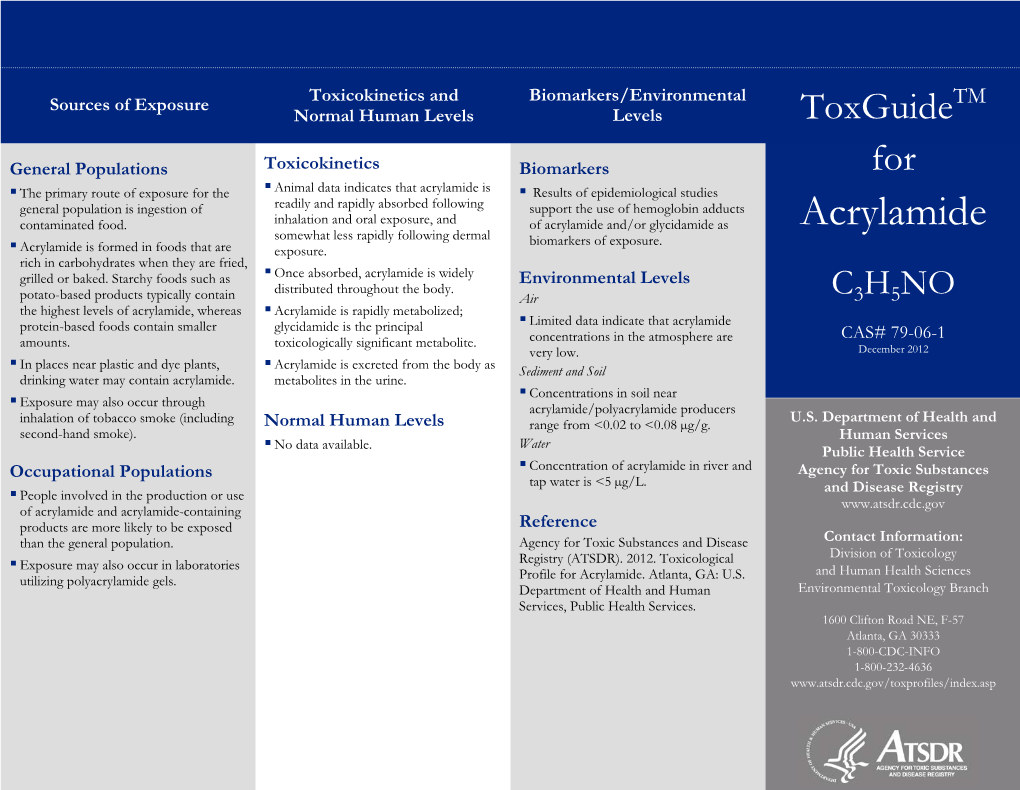 Toxguide for Acrylamide