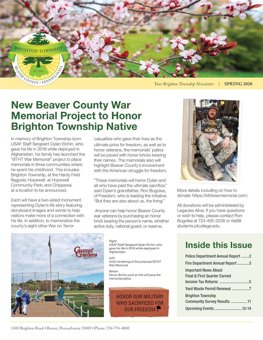 New Beaver County War Memorial Project to Honor Brighton Township Native