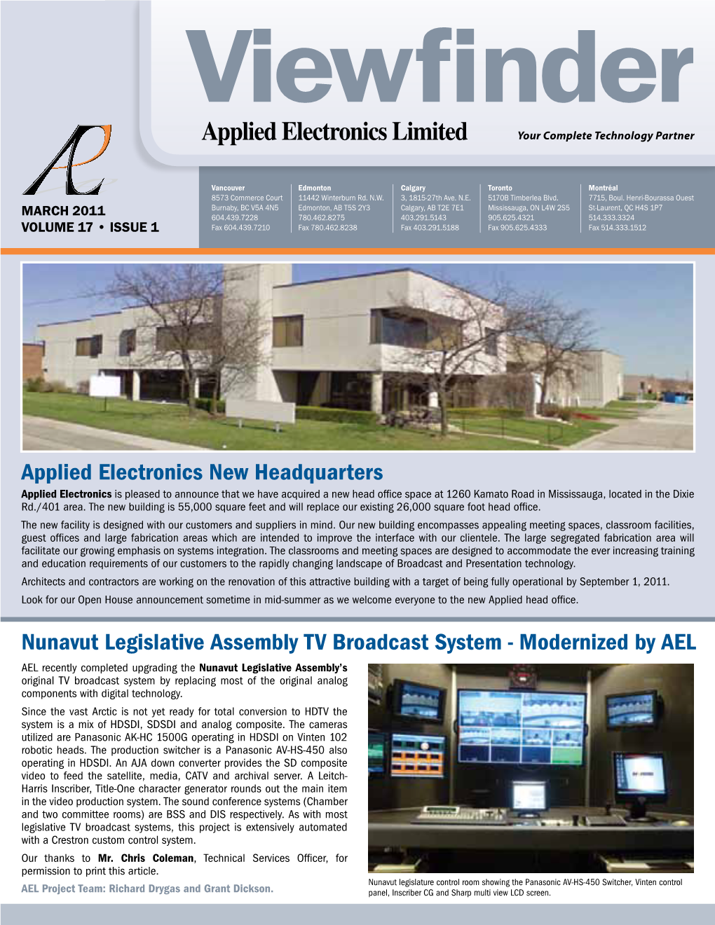 Applied Electronics New Headquarters Entertainment Project Building Racks and Installing the Corporate Communications Industry
