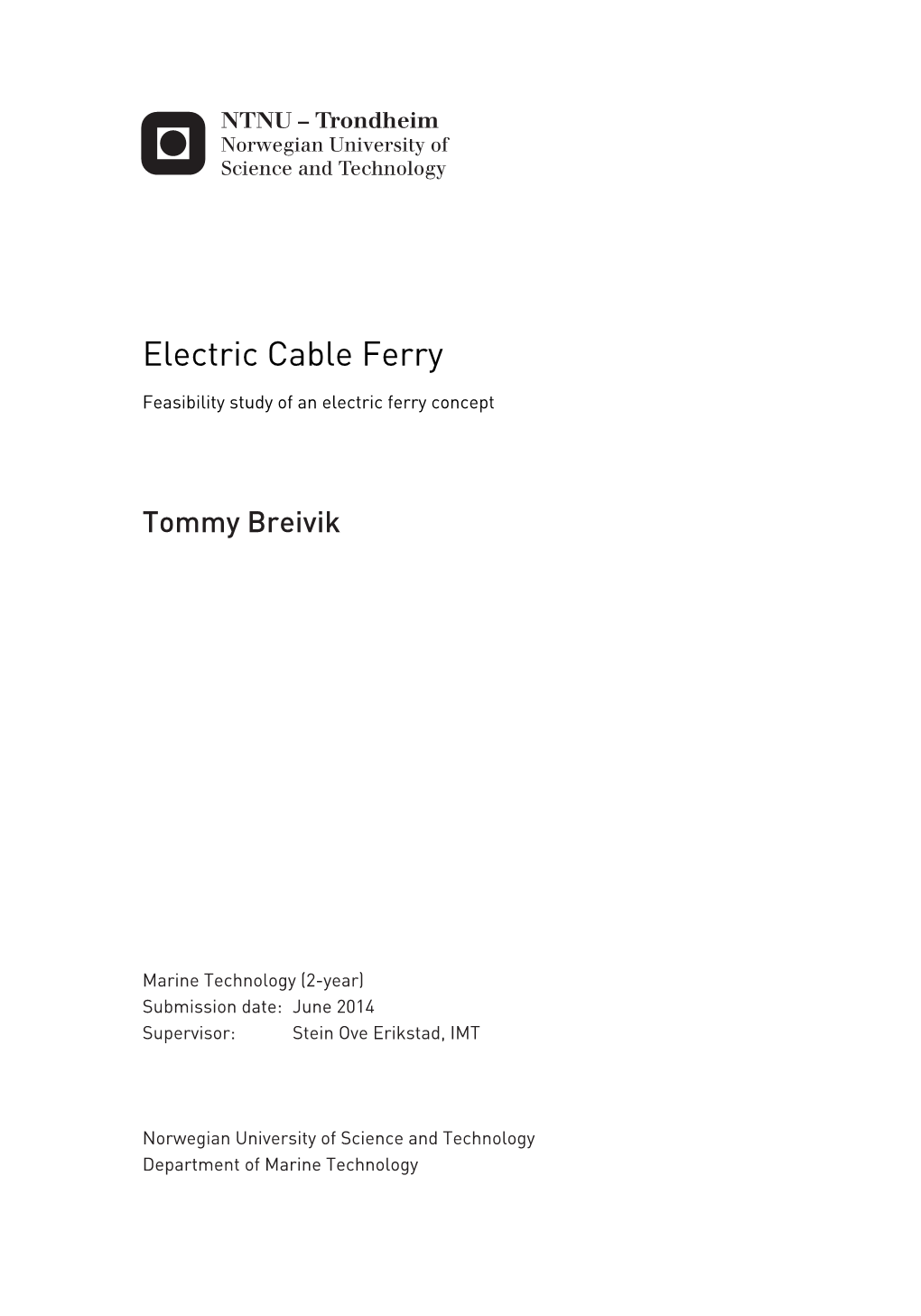 Electric Cable Ferry