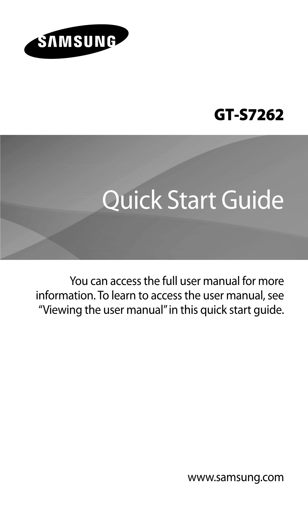 Samsung Galaxy Star Pro Quick Start Guide