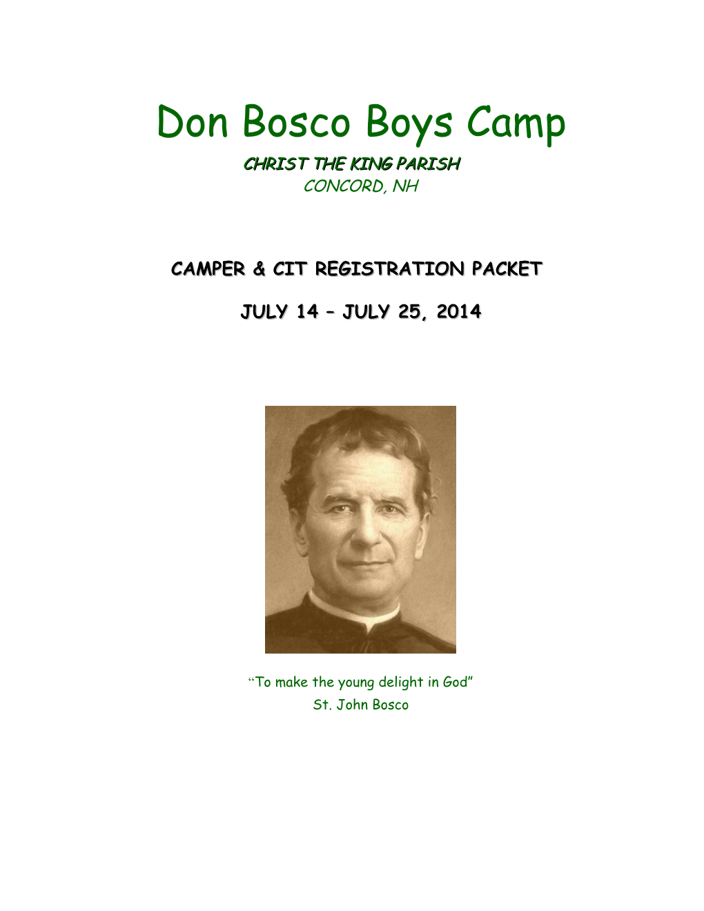 Don Bosco Boys Camp