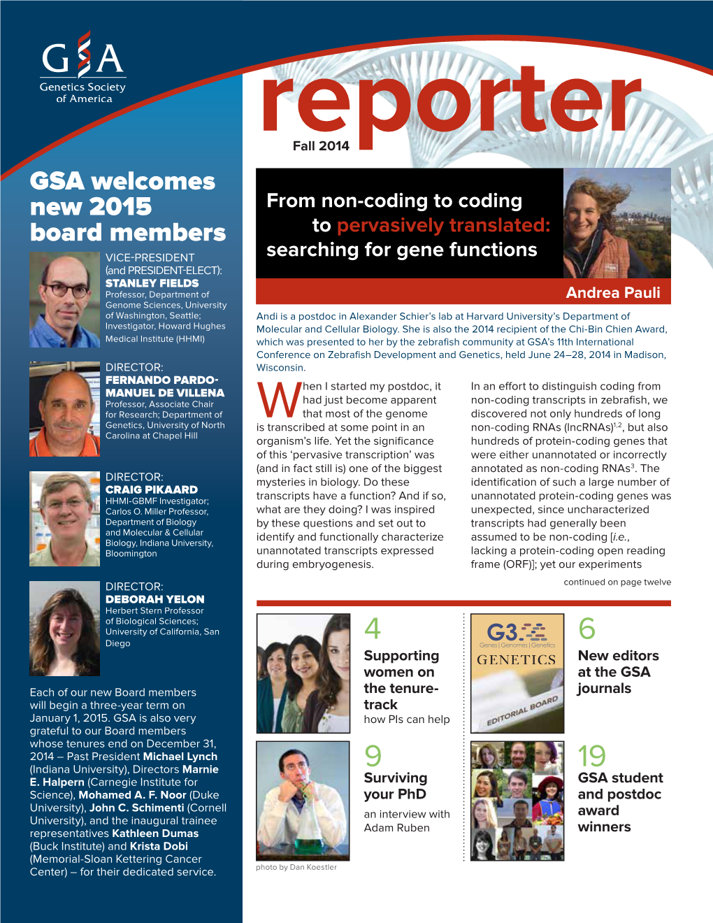 GSA Welcomes New 2015 Board Members