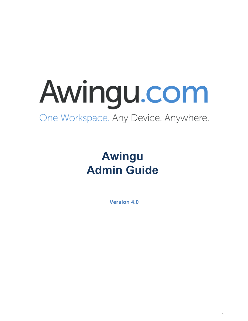 Awingu Admin Guide
