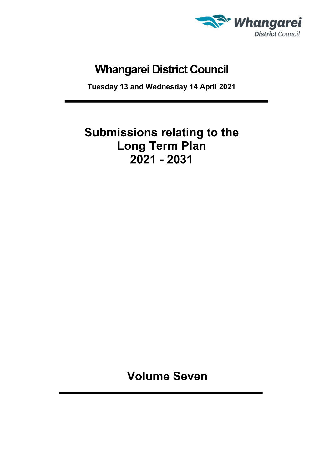 Whangarei District Council Submissions Relating to the Long