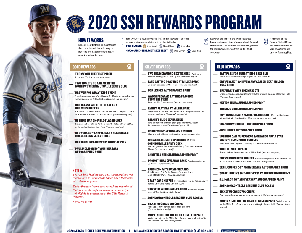 2020 Ssh Rewards Program