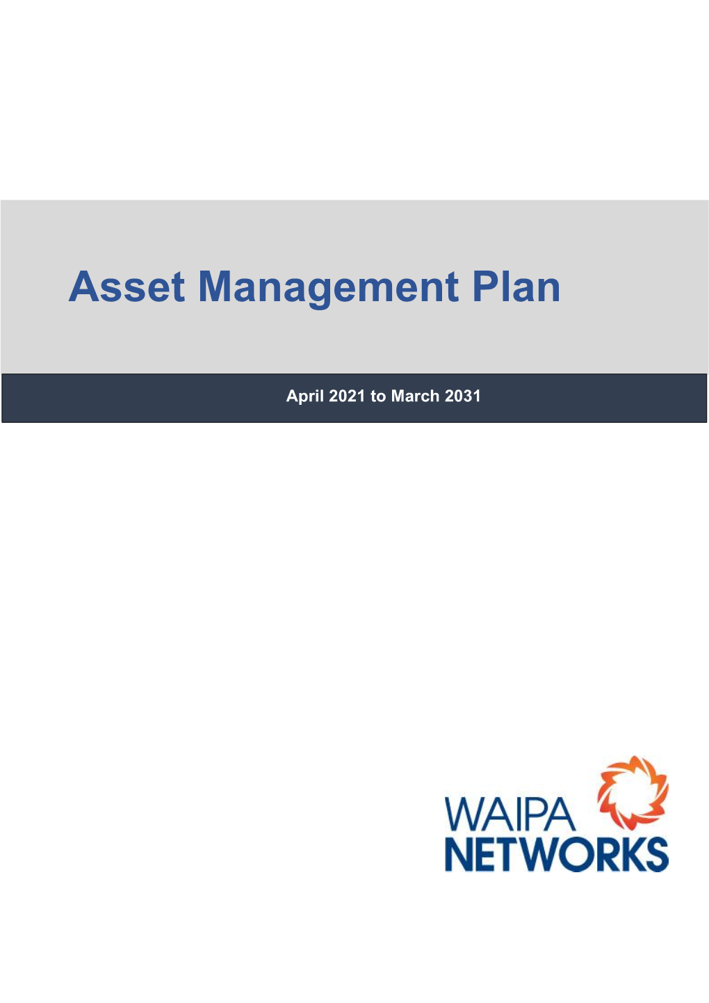Asset Management Plan 2021-2031