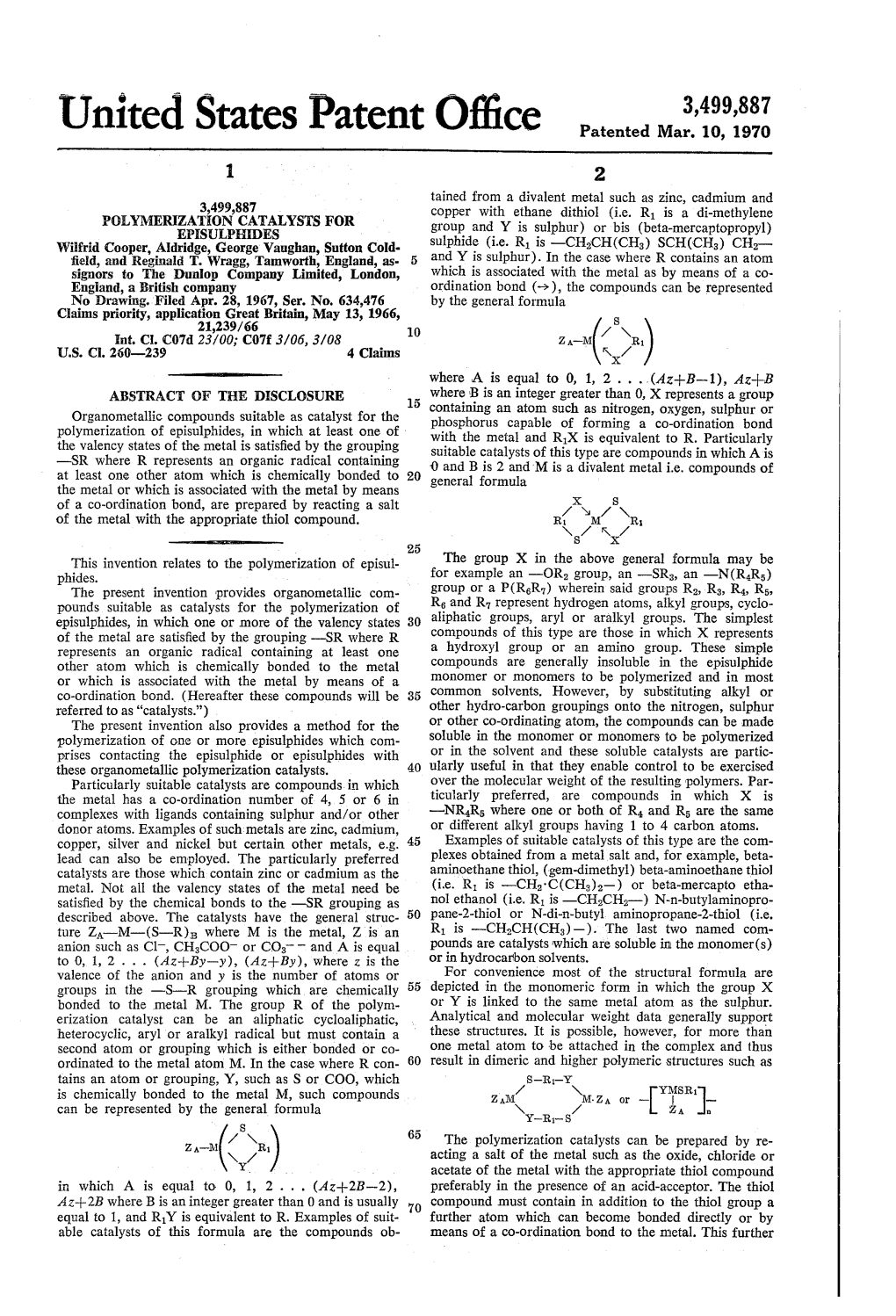 United States Patent Office Patented Mar