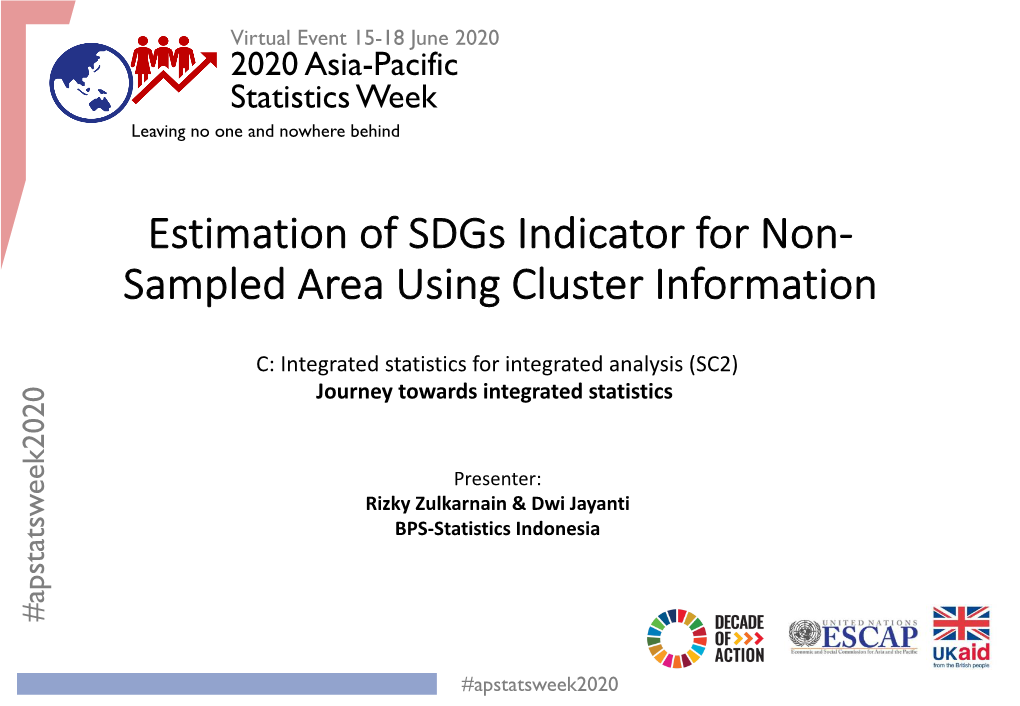 Estimation of Sdgs Indicator for Non- Sampled Area Using Cluster Information