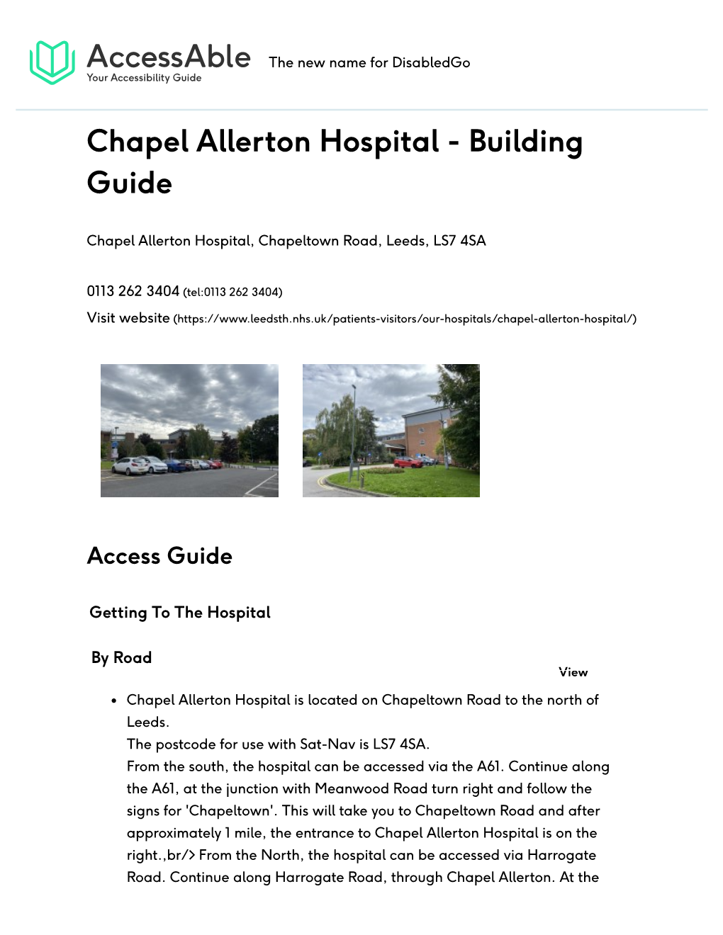 Chapel Allerton Hospital - Building Guide