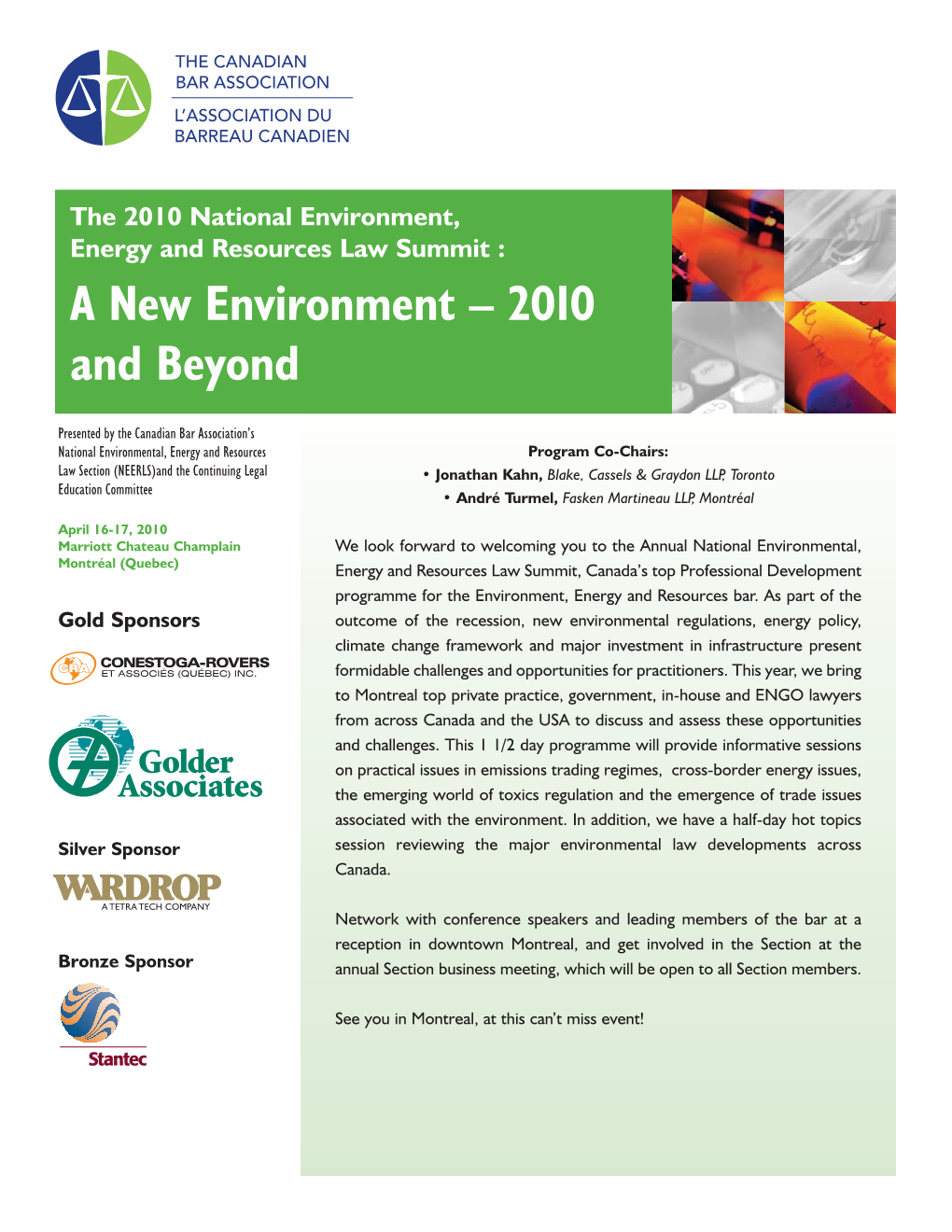 A New Environment – 2010 and Beyond
