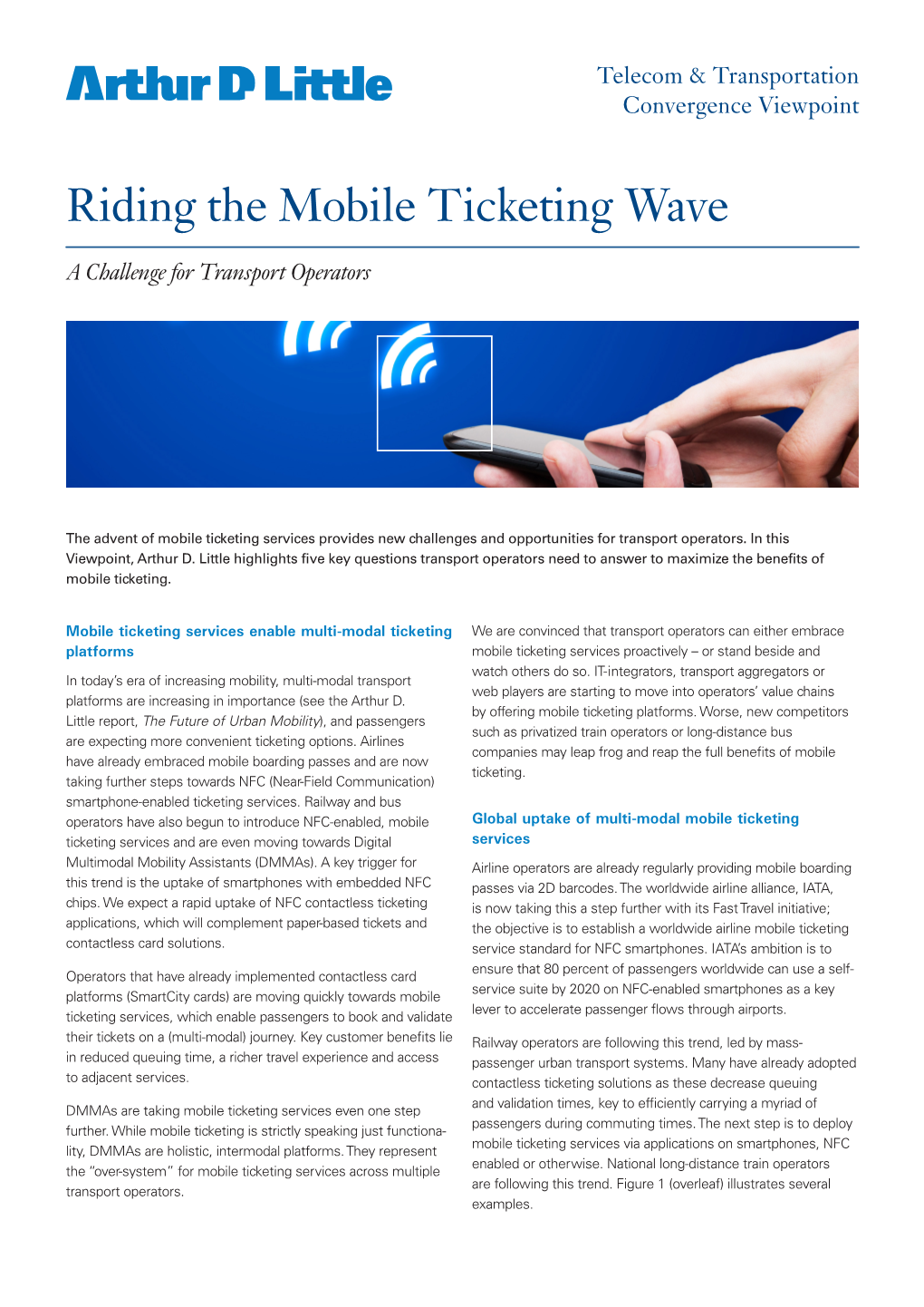 Riding the Mobile Ticketing Wave