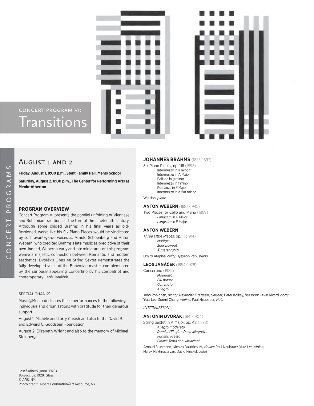 Concert Program Vi: Transitions