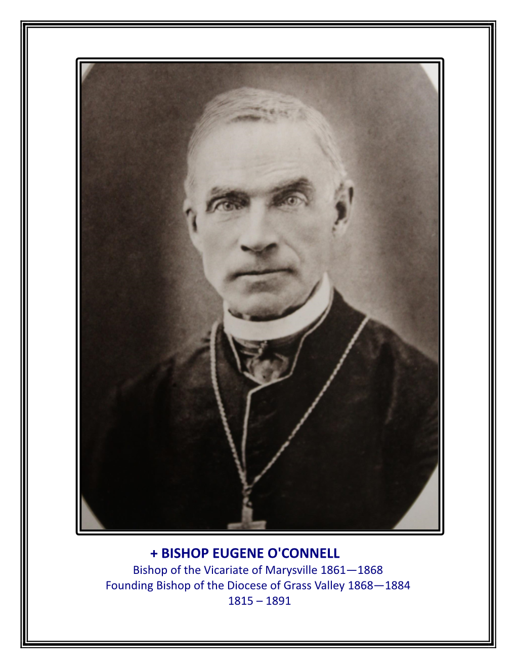 Vol 1, No 1 Bishop Eugene O'connell