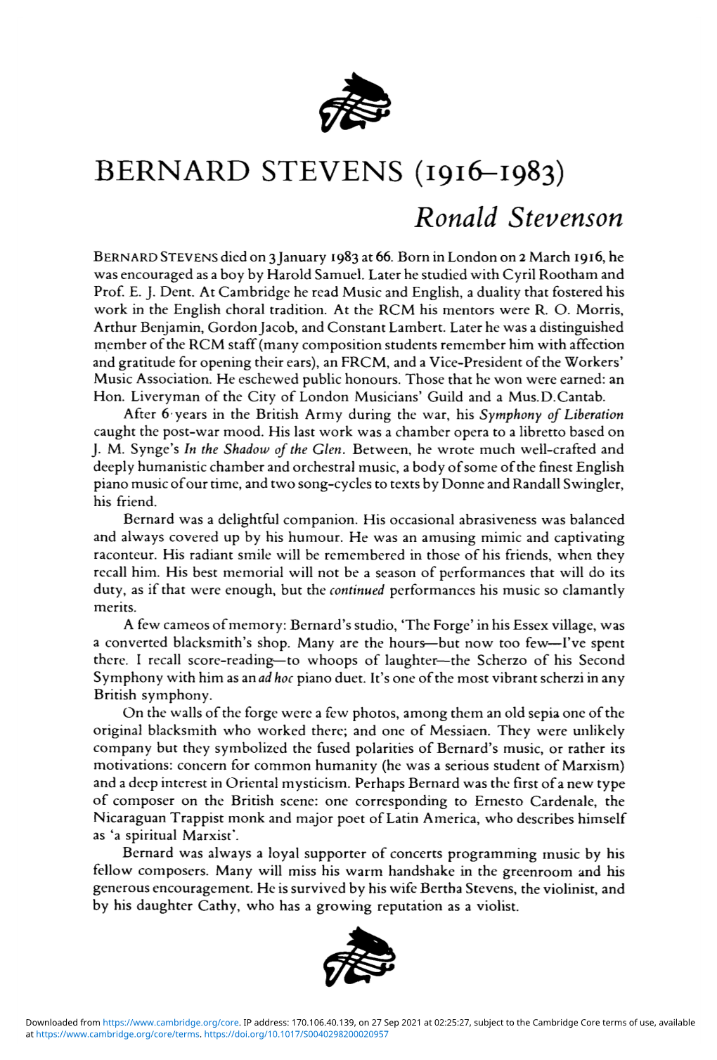 Bernard Stevens (1916–1983)