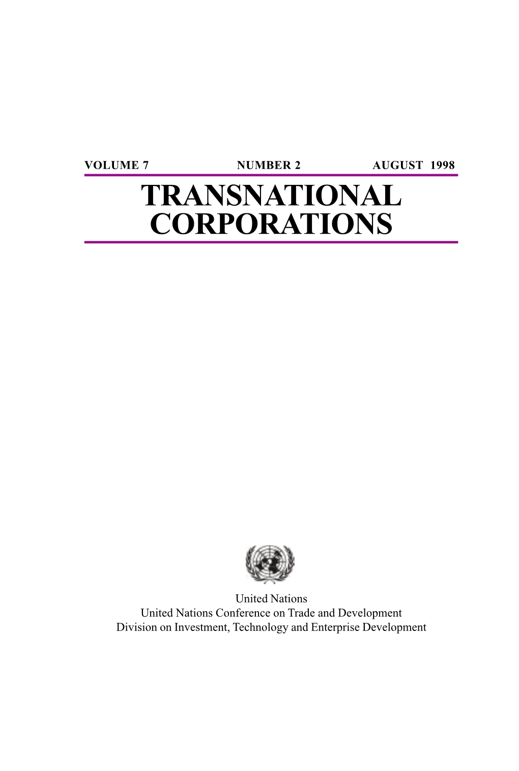 UNCTAD/ITE/IIT/9 (Vol. 7, No. 2)