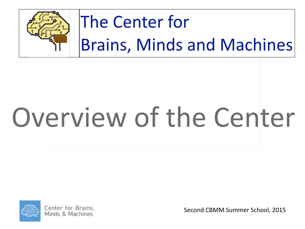 Intro to CBMM