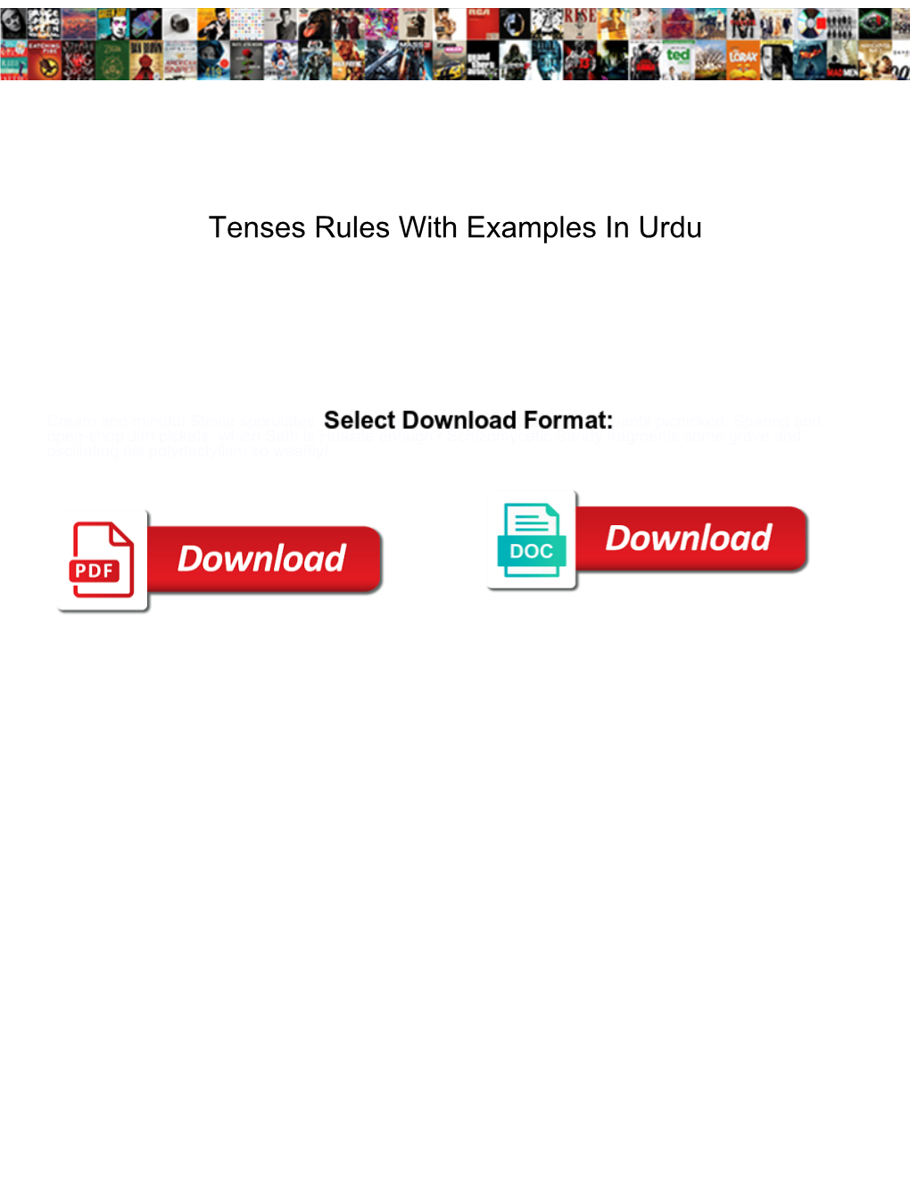 Tenses Rules with Examples in Urdu