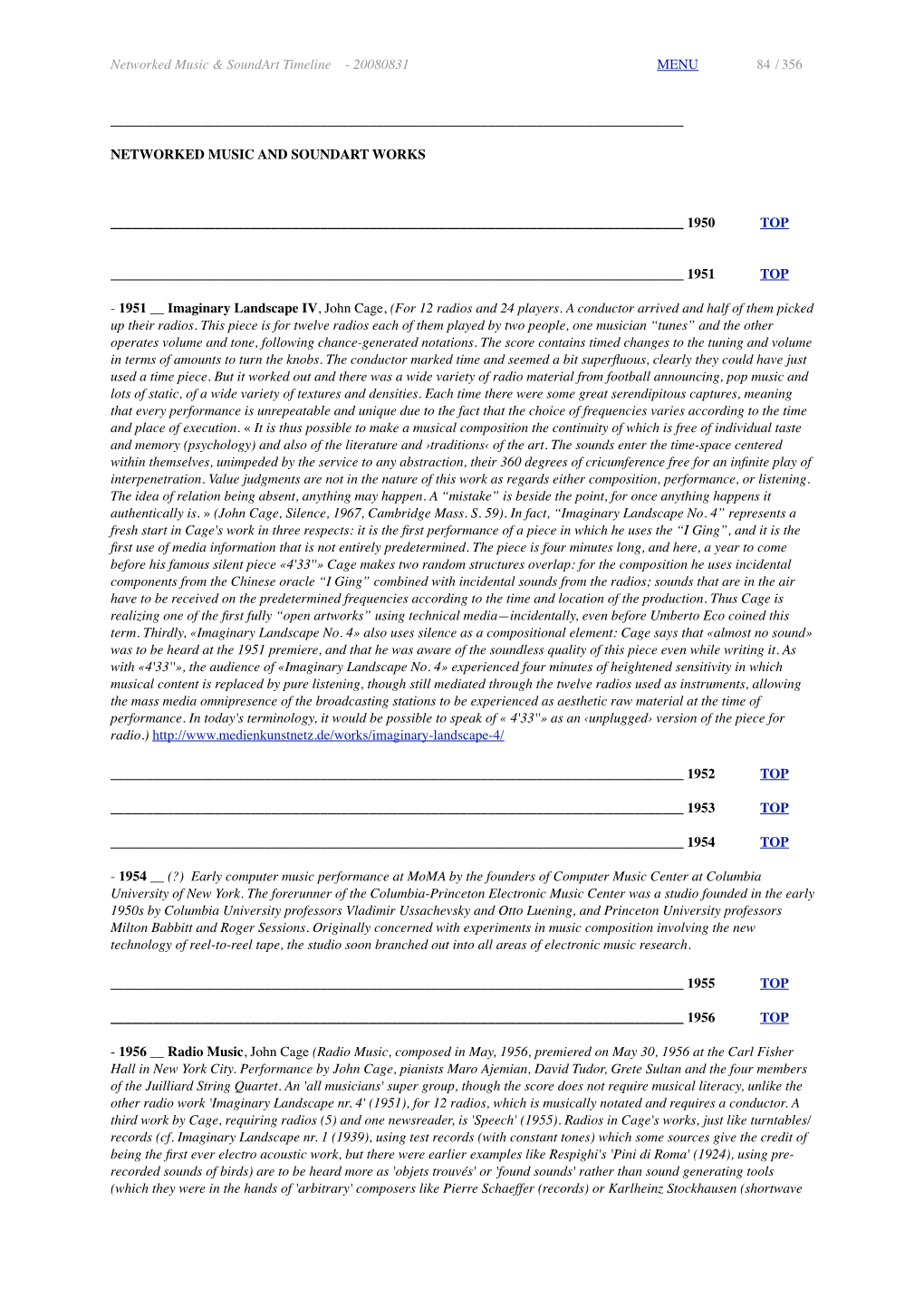 Networked Music Timeline 080901