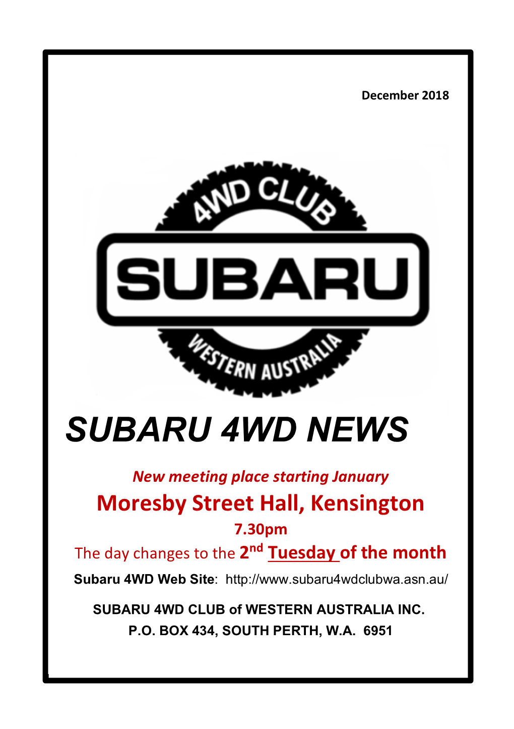 Subaru 4Wd News