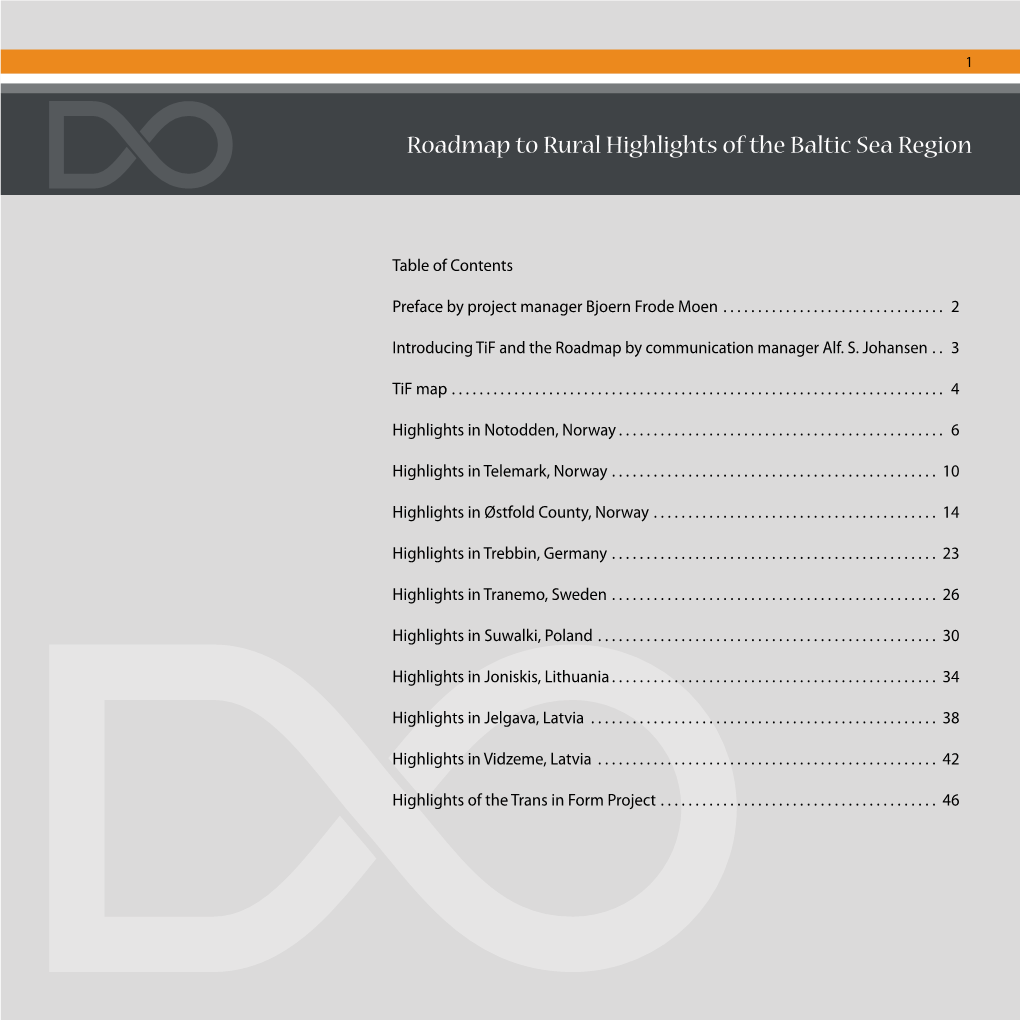 Roadmap to Rural Highlights of the Baltic Sea Region