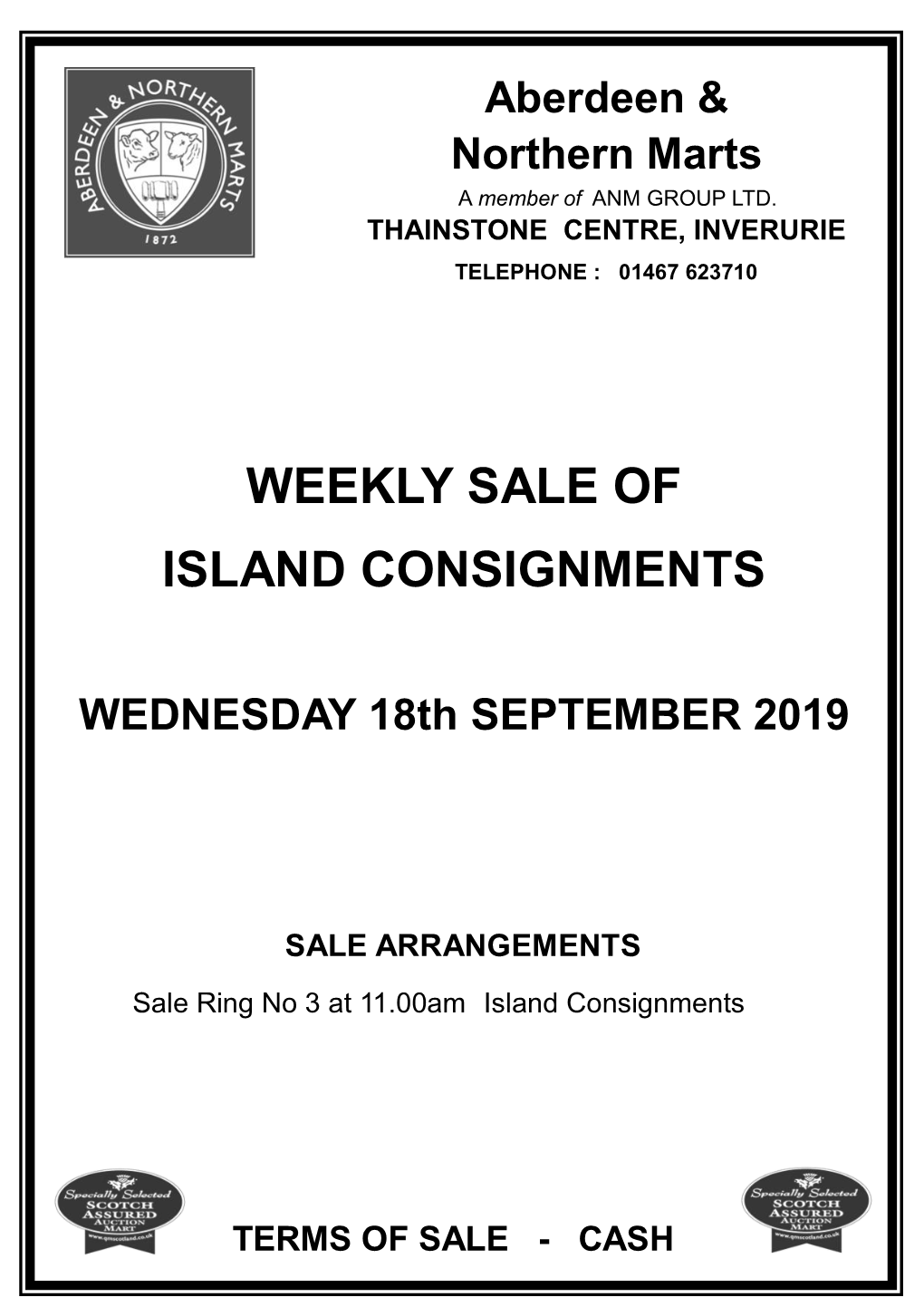 Weekly Sale of Island Consignments